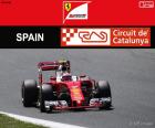 Кими Райкконен, второй в 2016 году Гран Гран-при Испании с ее Ferrari